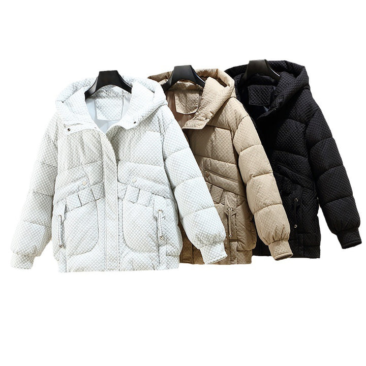 Ladies Lightweight Padded Jacket with Practical Pockets and Hood Lune London