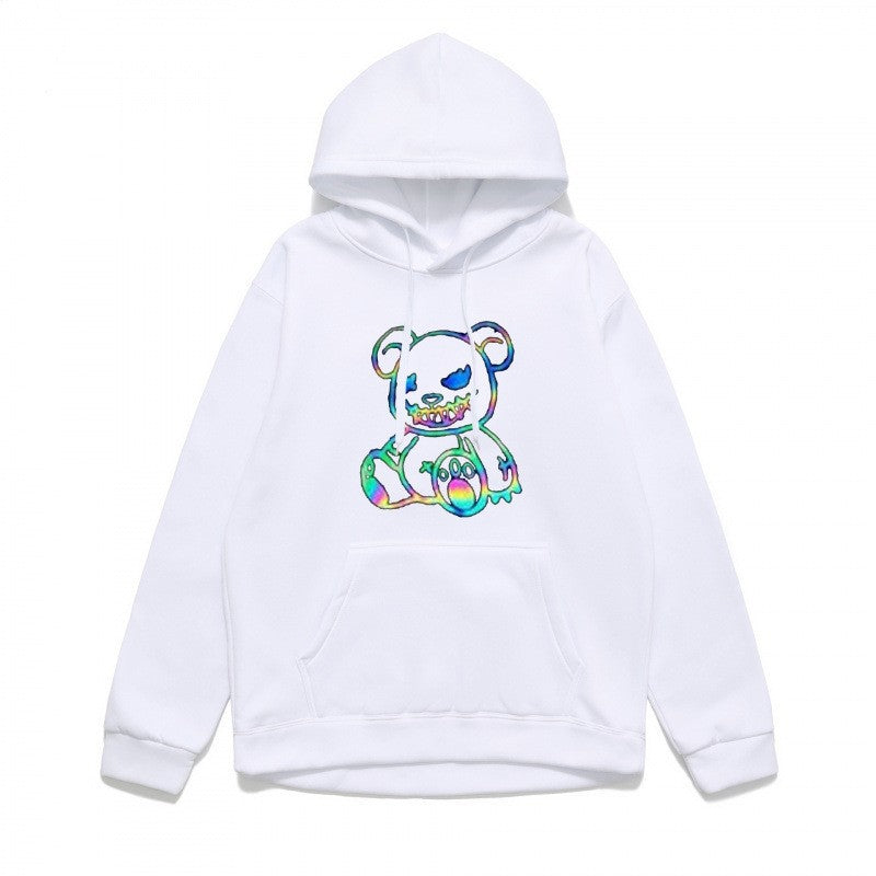Ladies hoodie sweatshirt with cool bear motif and comfortable fit Chic & Stil