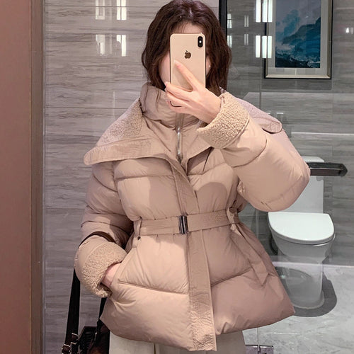 Ladies Stylish and Warm Down Jacket with High Collar and Practical Pockets Amarae