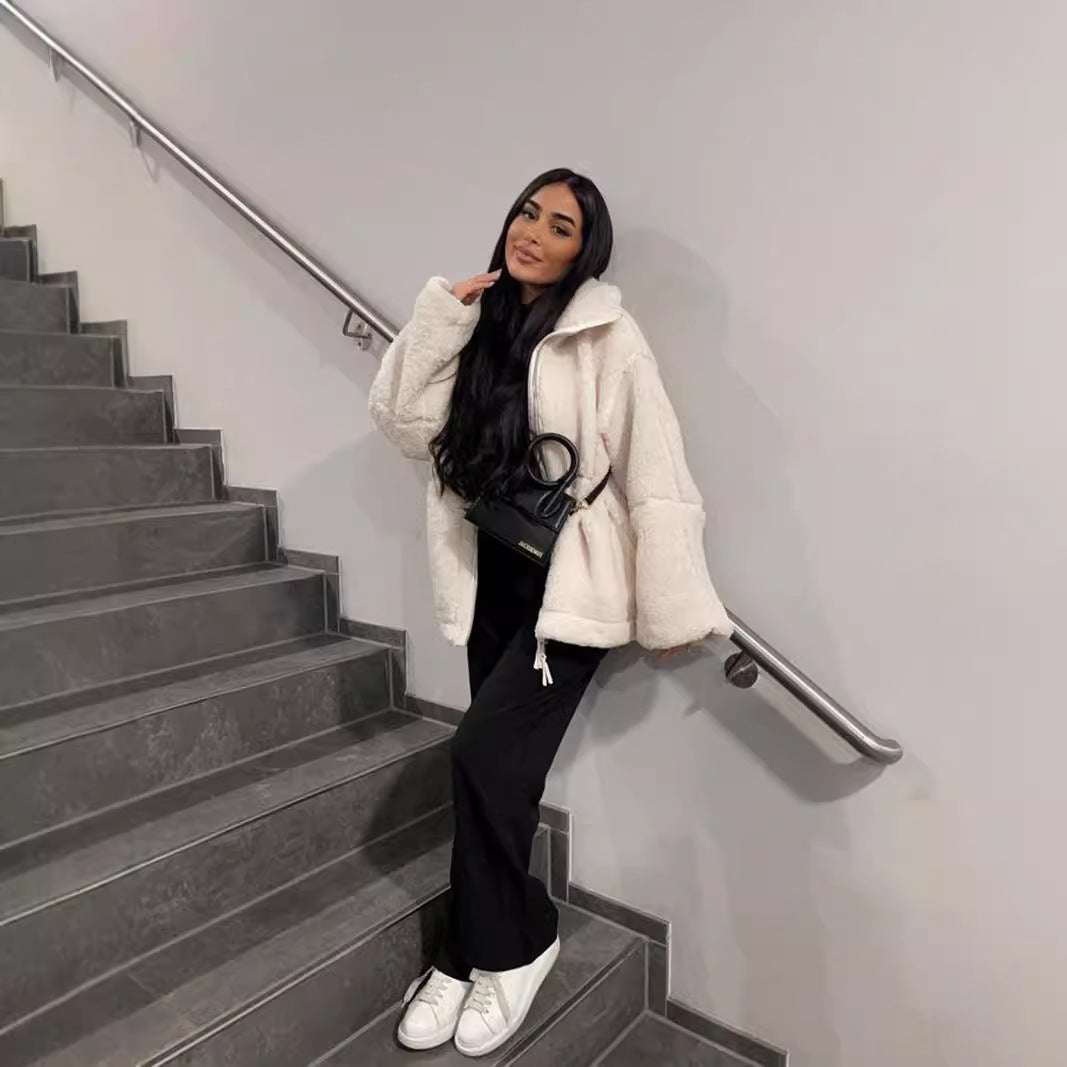 Ladies chic and stylish cuddly jacket
