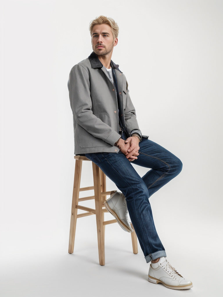 Timeless jacket for men with textured design Amarae