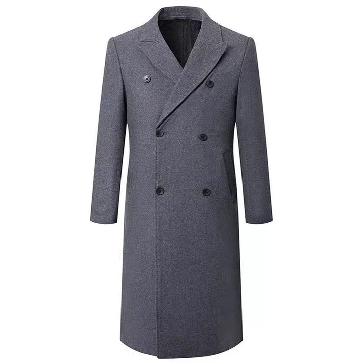 Men's Elegant Double-Breasted Coat with Traditional Collar Amarae