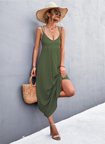 Casual summer dress for women with spaghetti straps and a voluminous cut Amarae