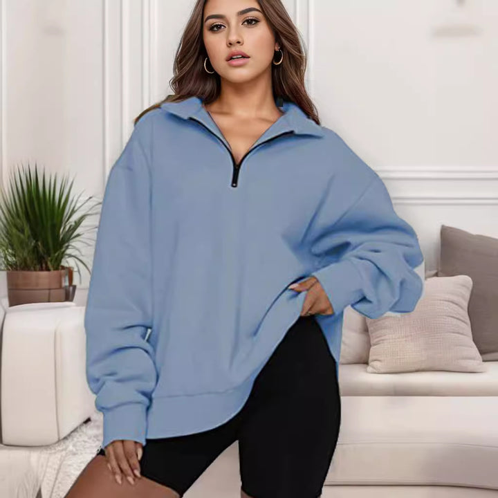 Oversized sweatshirt for women with high collar Amarae