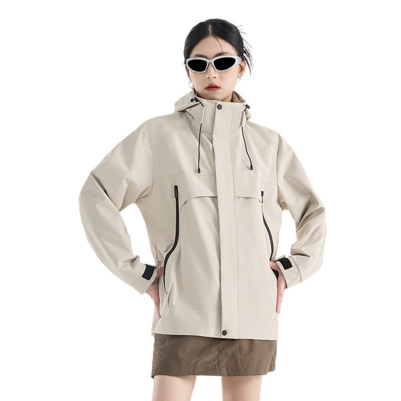 Women's technical waterproof oversized parka with hood and concealed zip pockets Amarae