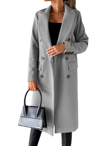 Double-breasted autumn jacket for women with pockets and elegant fit Amarae