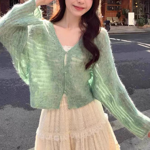 Cardigan décontracté pour femme à coupe loose et motif délicat Chic & Stil