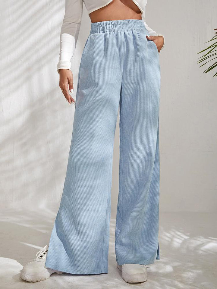 High-waisted straight leg leisure pants for women Lune London