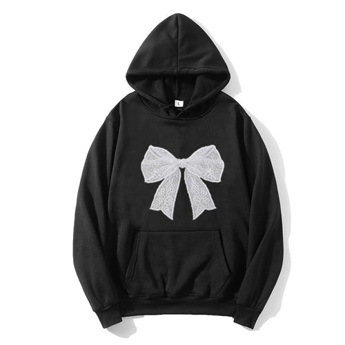 Ladies hoodie with elegant lace design Chic & Stil