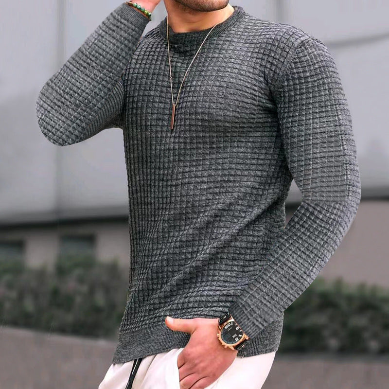 Trendy men's sweater with textured surface Lune London