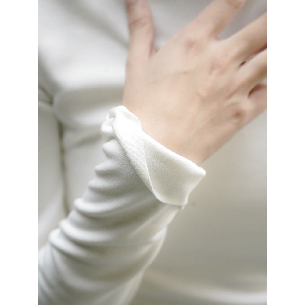Women's Fitted Turtleneck Long Sleeve made of elastic cotton jersey Amarae