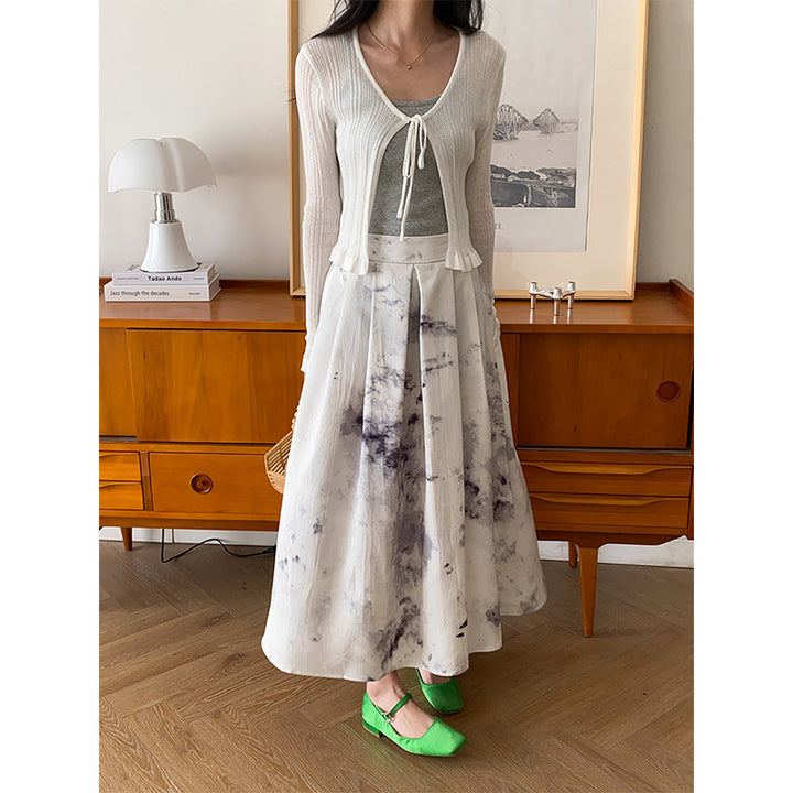 Ladies Elegant Maxi Skirt with Floral Pattern Chic & Stil