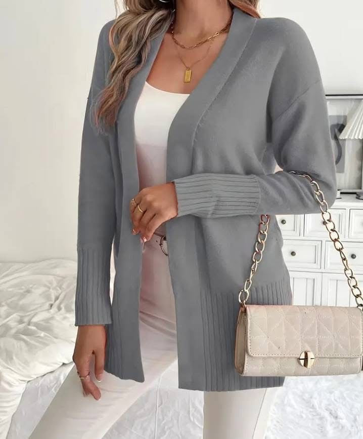 Trendy knit jacket for women with DM design and a high level of wearing comfort Lune London