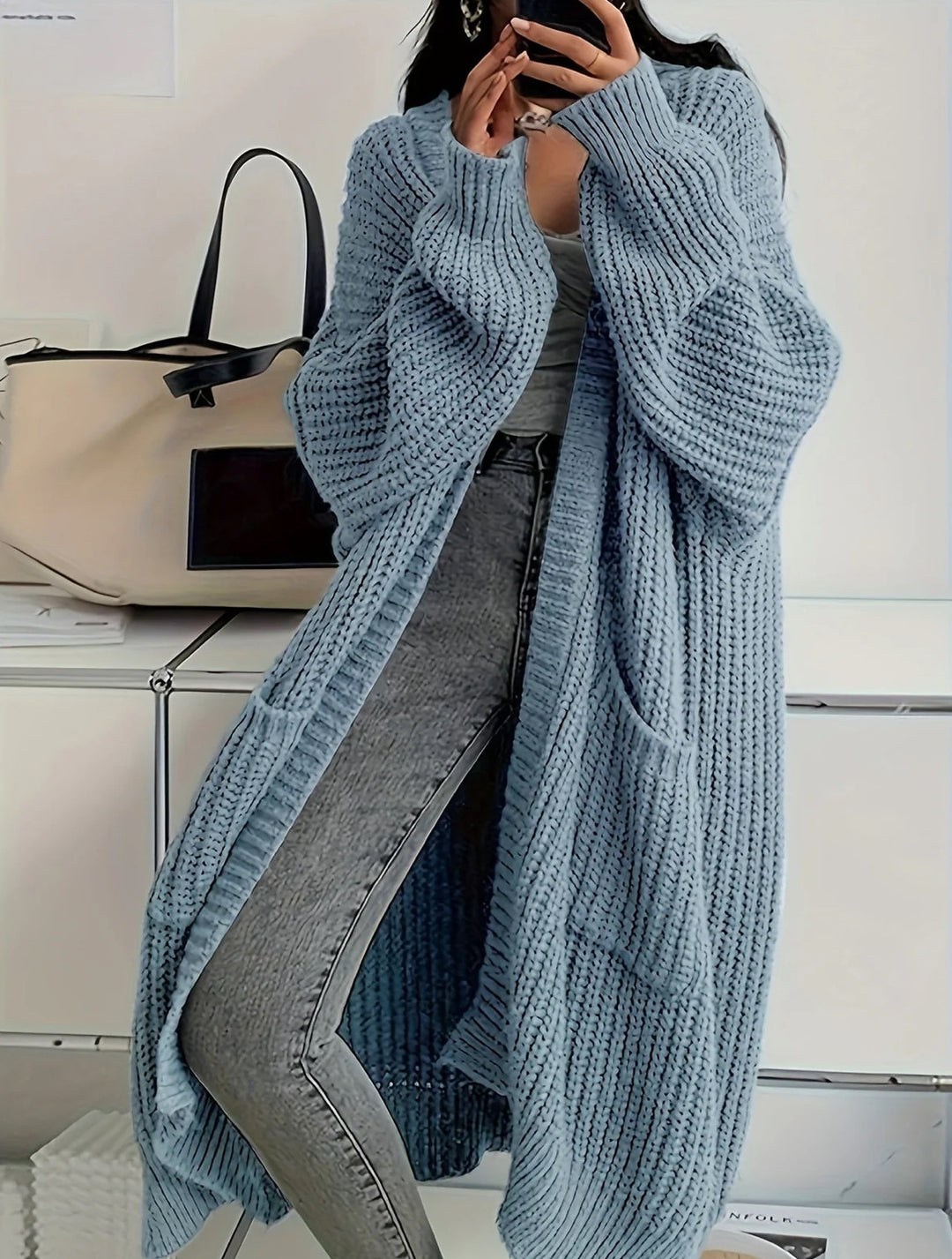 Oversized knitted coat for women Lune London