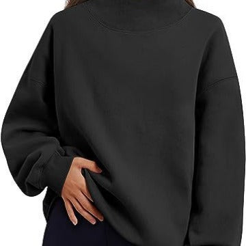 Casual pullover for ladies with high collar and wide sleeves Lune London