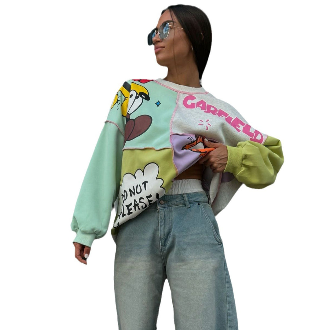 Women's sweatshirt with creative comic design Amarae