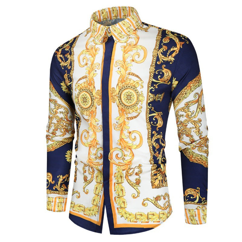 Luxury shirt for men with an impressive baroque pattern Amarae