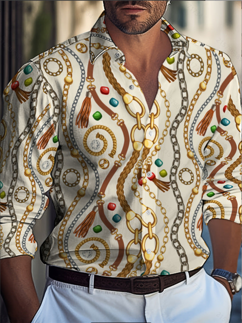 Shirt for men with modern brush pattern Lune London