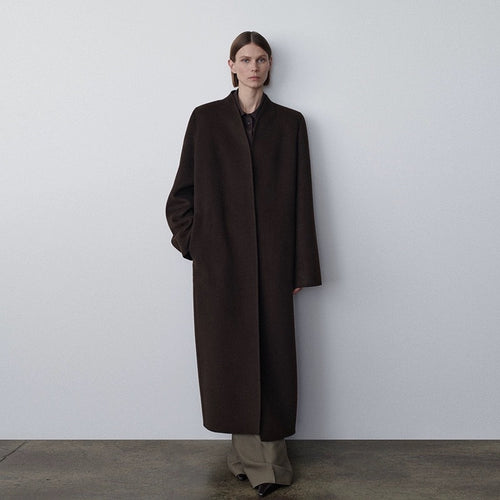 Manteau trench oversize pour femmes en mélange de laine de haute qualité Chic & Stil