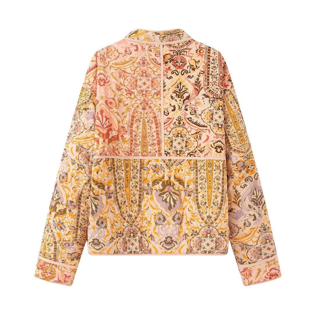 Fashion parka jacket for women with unique floral print Lune London