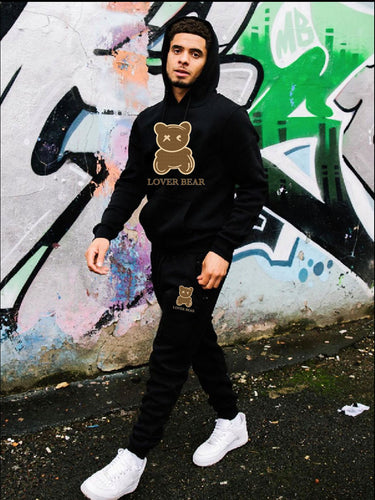 Men's hoodie and jogger set with light bear pattern Amarae