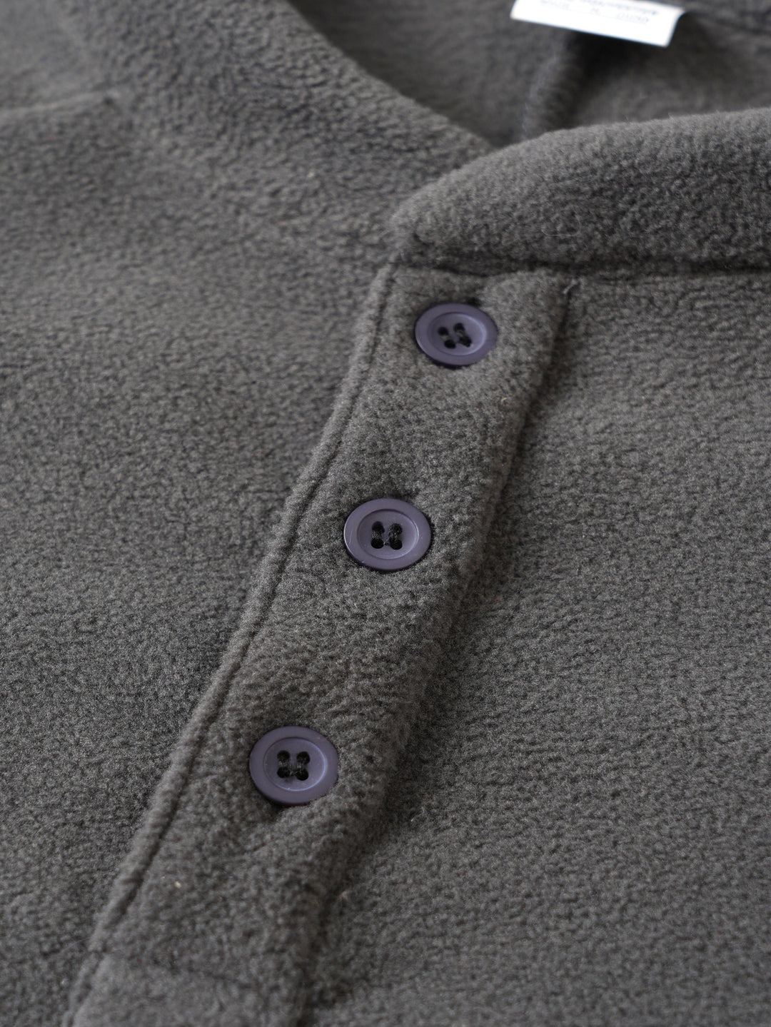 Men's fleece pullover with trendy high collar and practical button details Lune London