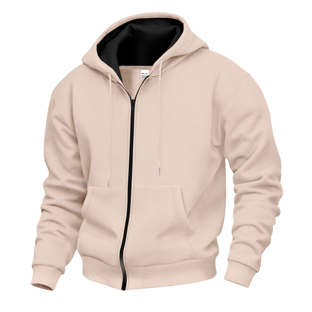 Hooded sweatshirt for men made of high-quality material blend and with a convenient zipper Lune London