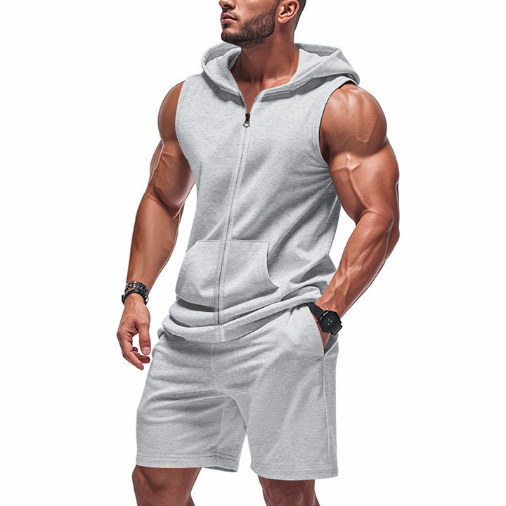 Men's sleeveless athletic jumpsuit with practical pockets Lune London