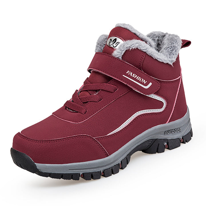 Women outdoor hiking shoes warm padded with adjustable Velcro closure Lune London