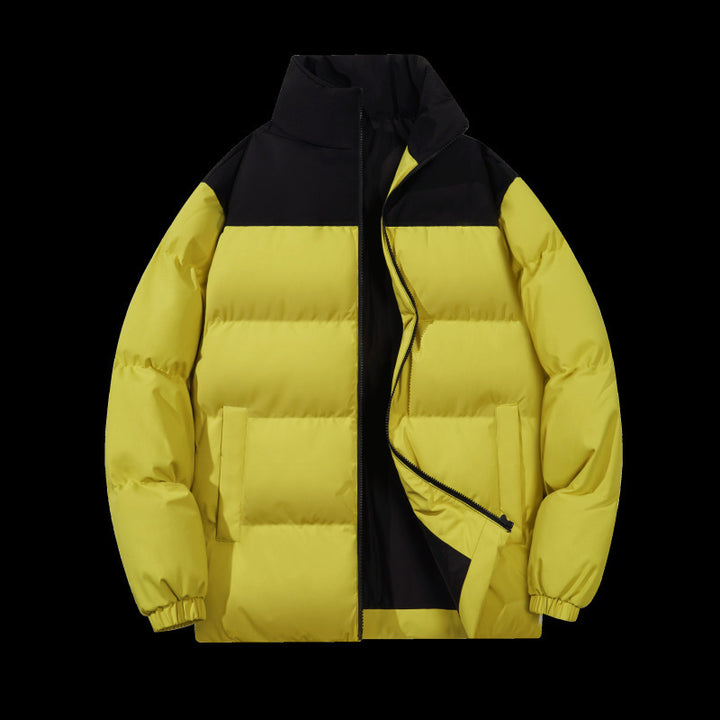 Isolated puffer jacket for men with high collar Lune London