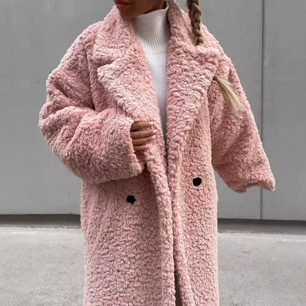 Teddy plush jacket for women with oversized elegant design Lune London