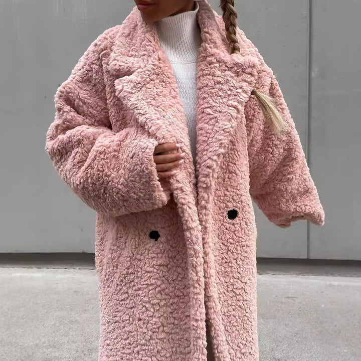 Teddy plush jacket for women with oversized elegant design Lune London
