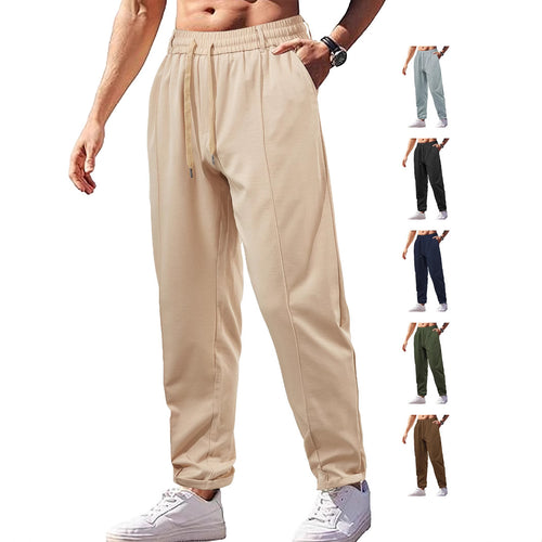 Functional leisure pants for men with elastic waist and practical side pockets Amarae
