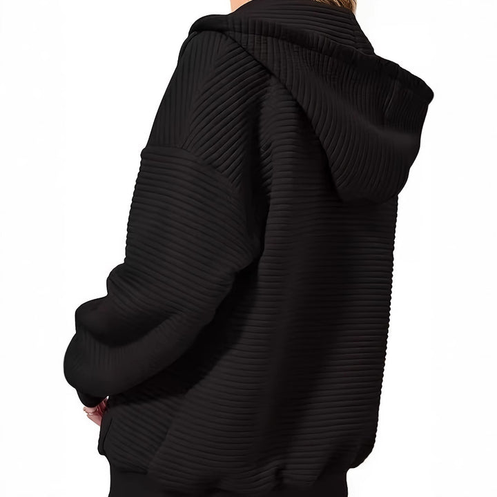 Sporty hooded jacket for women with structured cut and practical pockets Lune London