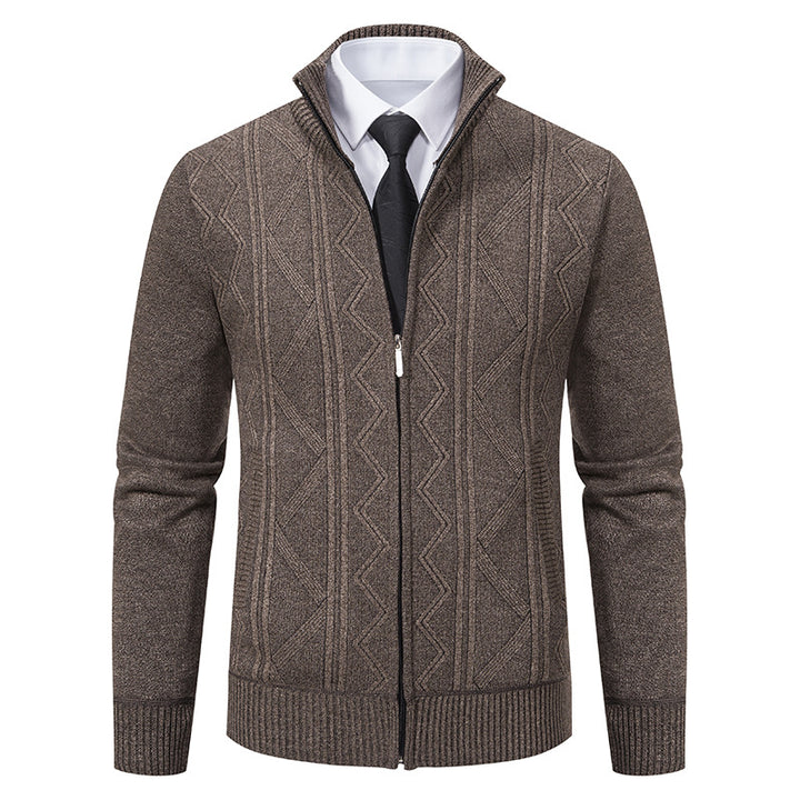 Men's vest with a modern twisted pattern and a high collar Lune London
