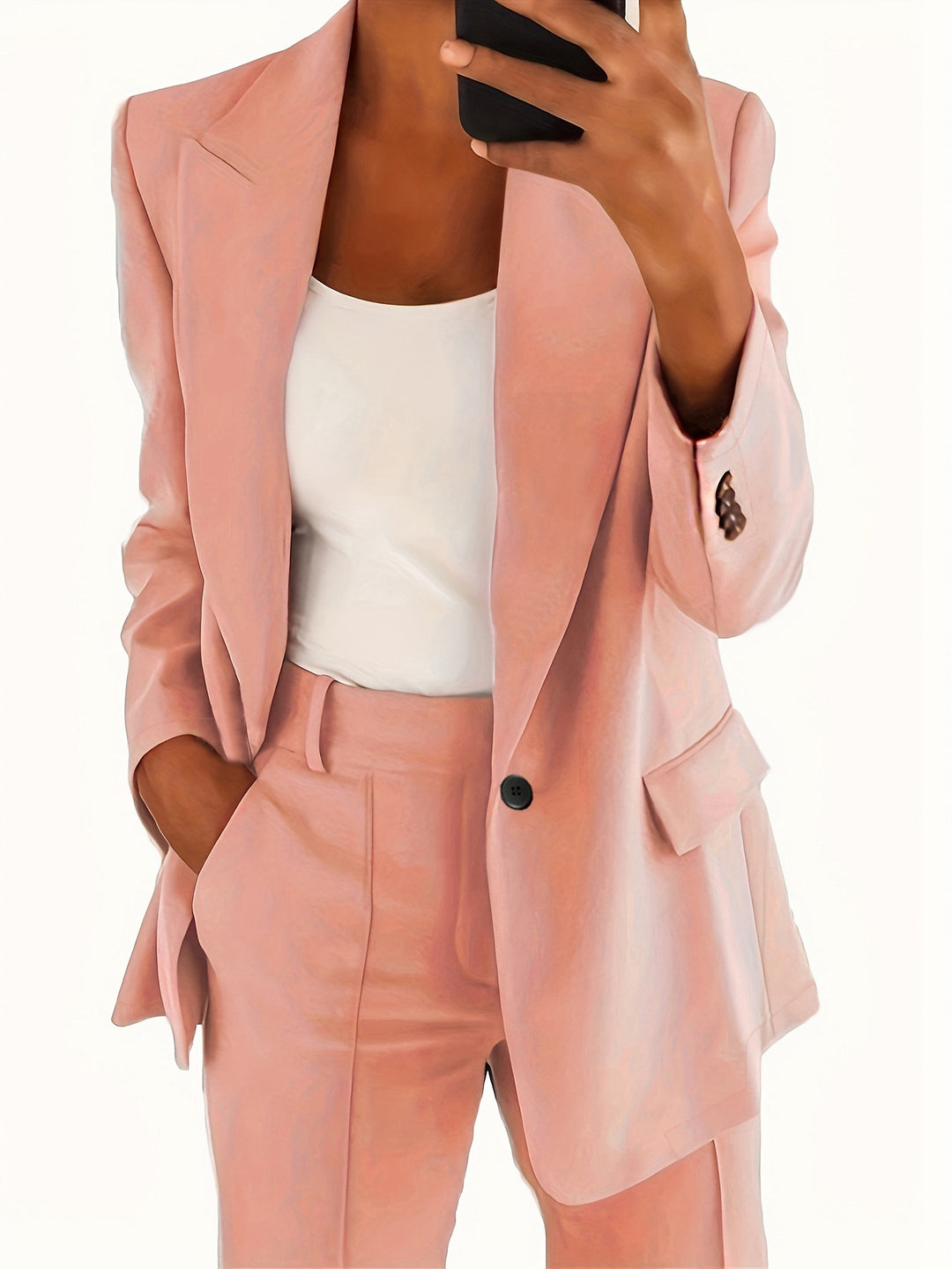 Women high-waisted straight-cut suit trousers with crease Amarae