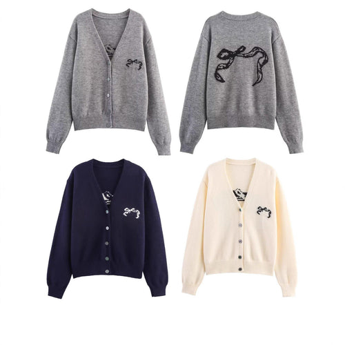 Knit jacket for women with decorative button details and high-quality material Amarae