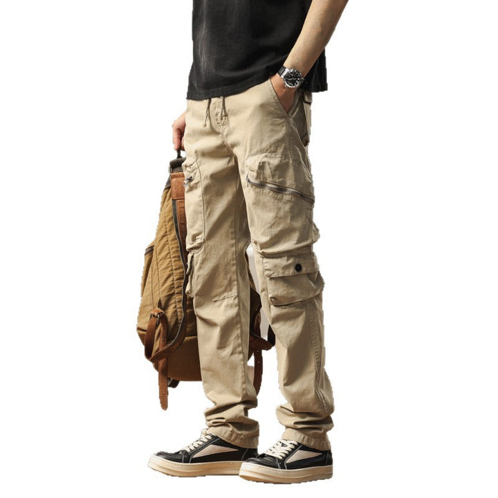 Robust cargo pants for men with versatile pockets and adjustable belt Lune London