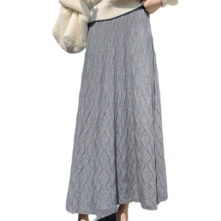 Jupe maxi femme avec motif en diamant texturé Chic & Stil