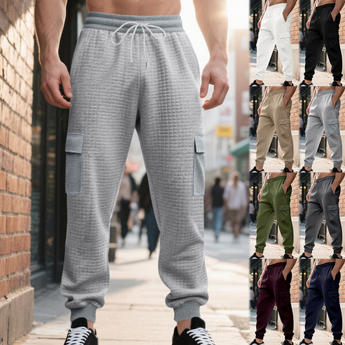 Men's cargo jogger pants with practical side pockets and elastic waistband Amarae