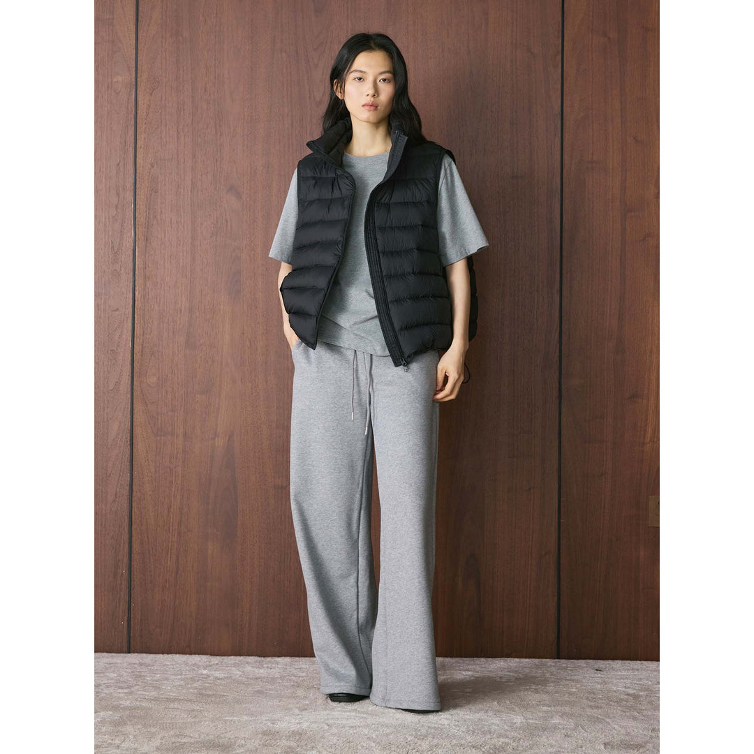 Women's Lounge Culotte Sweatpants with High Waist and Drawstring Amarae
