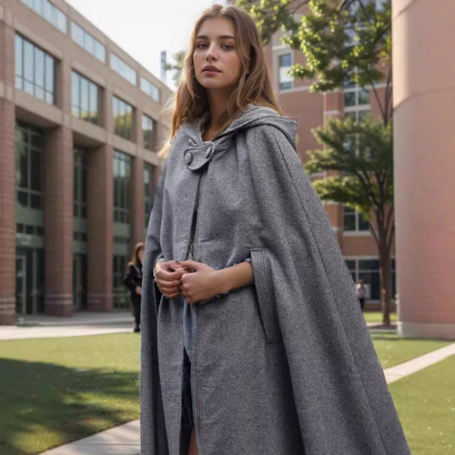 Women's Modern Cut Cloak with Hood Amarae