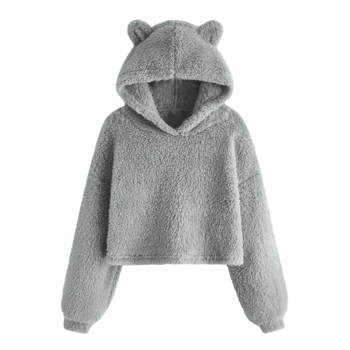 Ladies Cozy Sweatshirt and Fleece with Chic Bear Ears and Style
