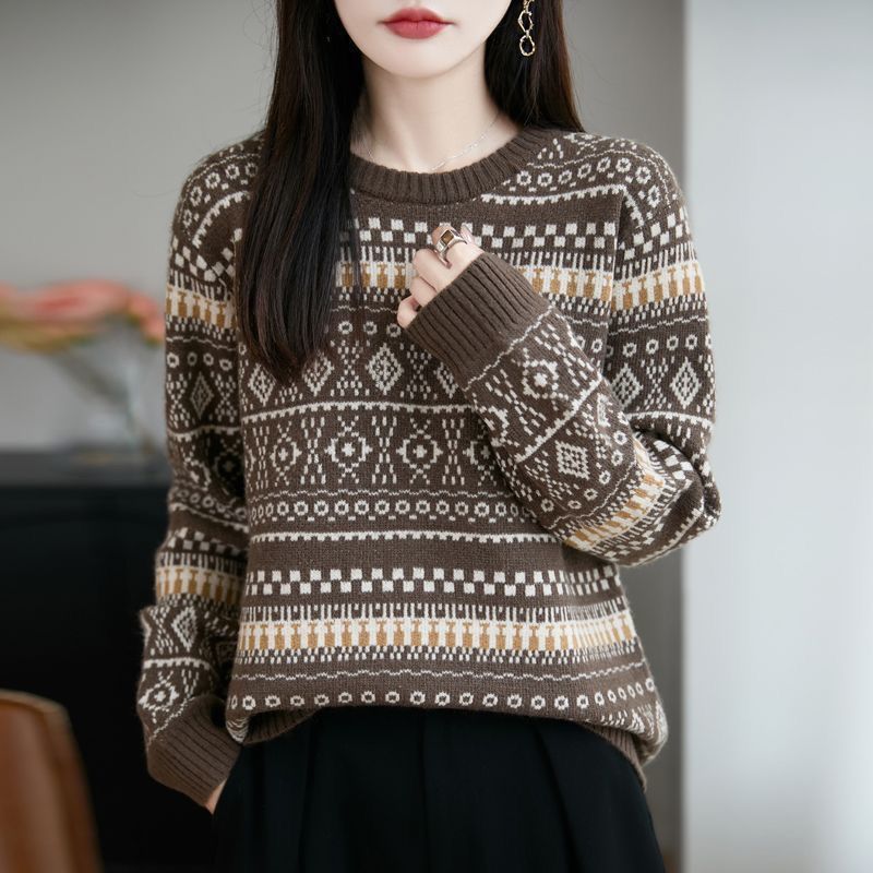 Pull en tricot à motifs pour femmes Chic & Stil