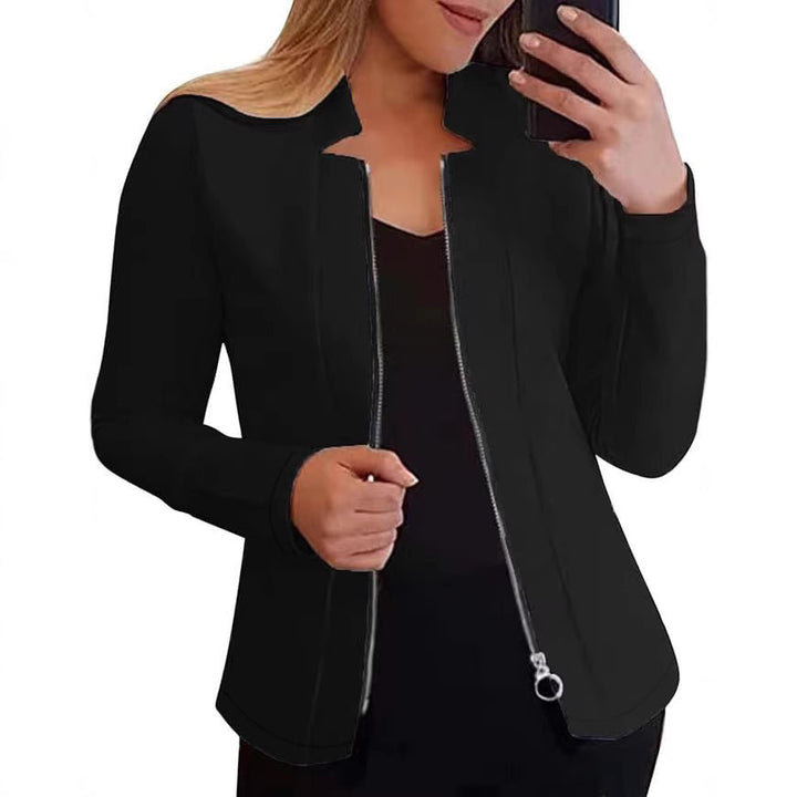 Veste élégante pour femmes avec fermeture éclair intégrale et coupe slim Lune London