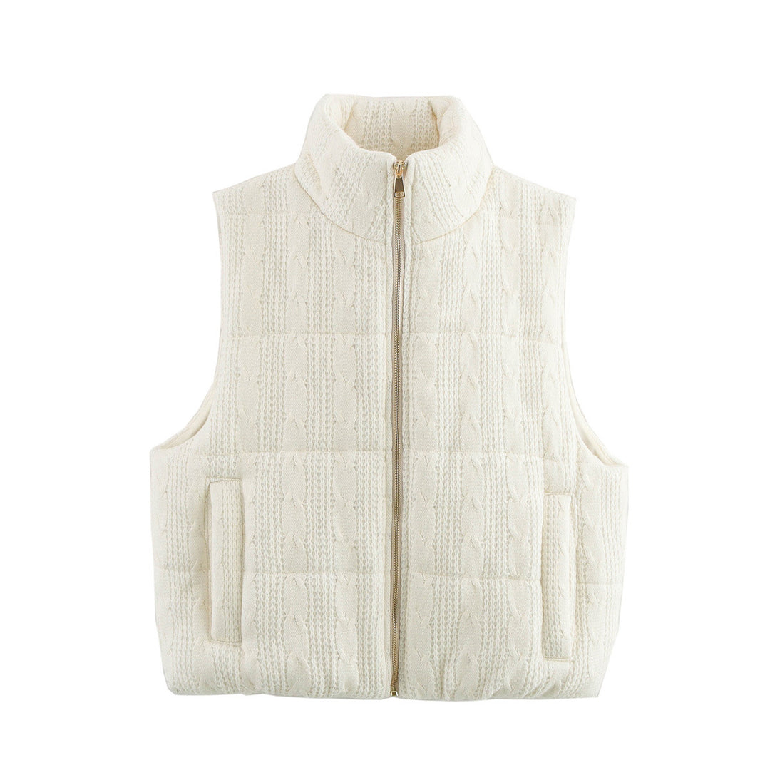 Ladies quilted vest with high-quality knit pattern and practical pockets Amarae