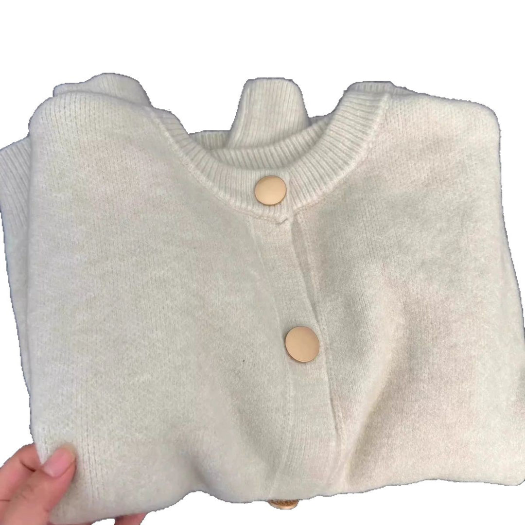 Cardigan Femme Fluffy avec Gros Boutons Chic & Stil