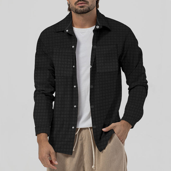 Casual checkered shirt for men with two chest pockets and modern fit Lune London