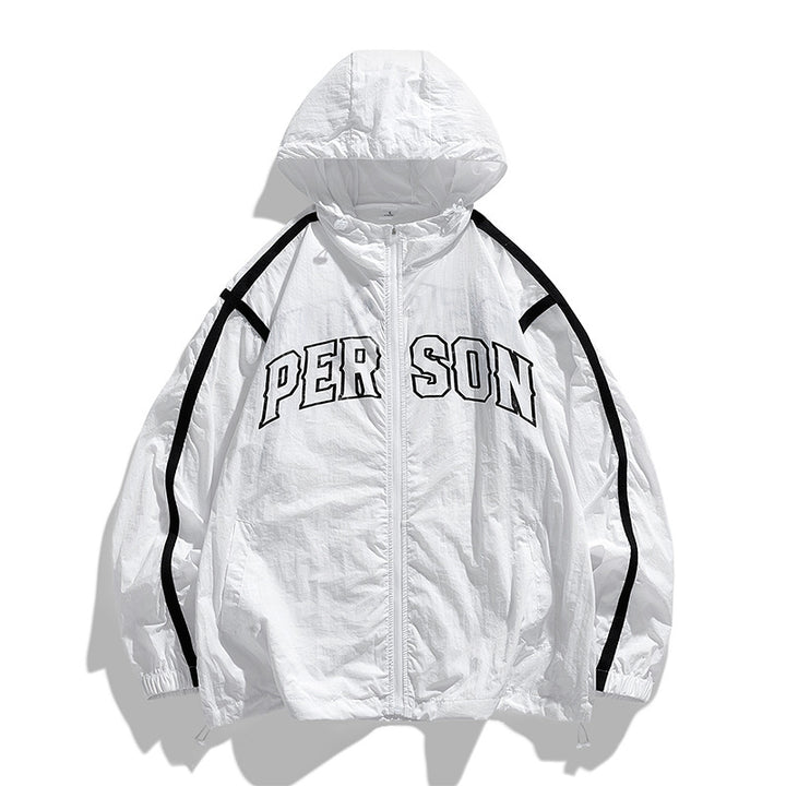 Casual windbreaker jacket for men with adjustable hood Amarae