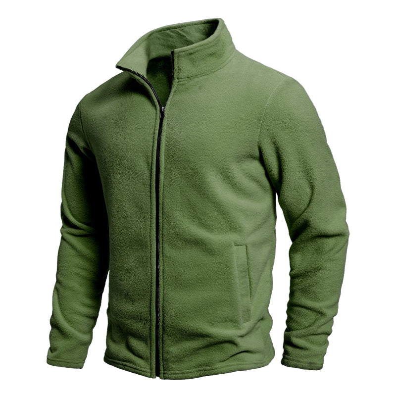 Men's fleece jacket with high collar and zipper Lune London